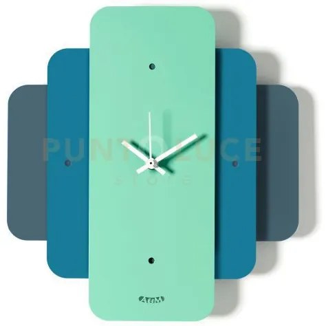 Orologio da parete empire petrolio,blu oltremare,verde acqua