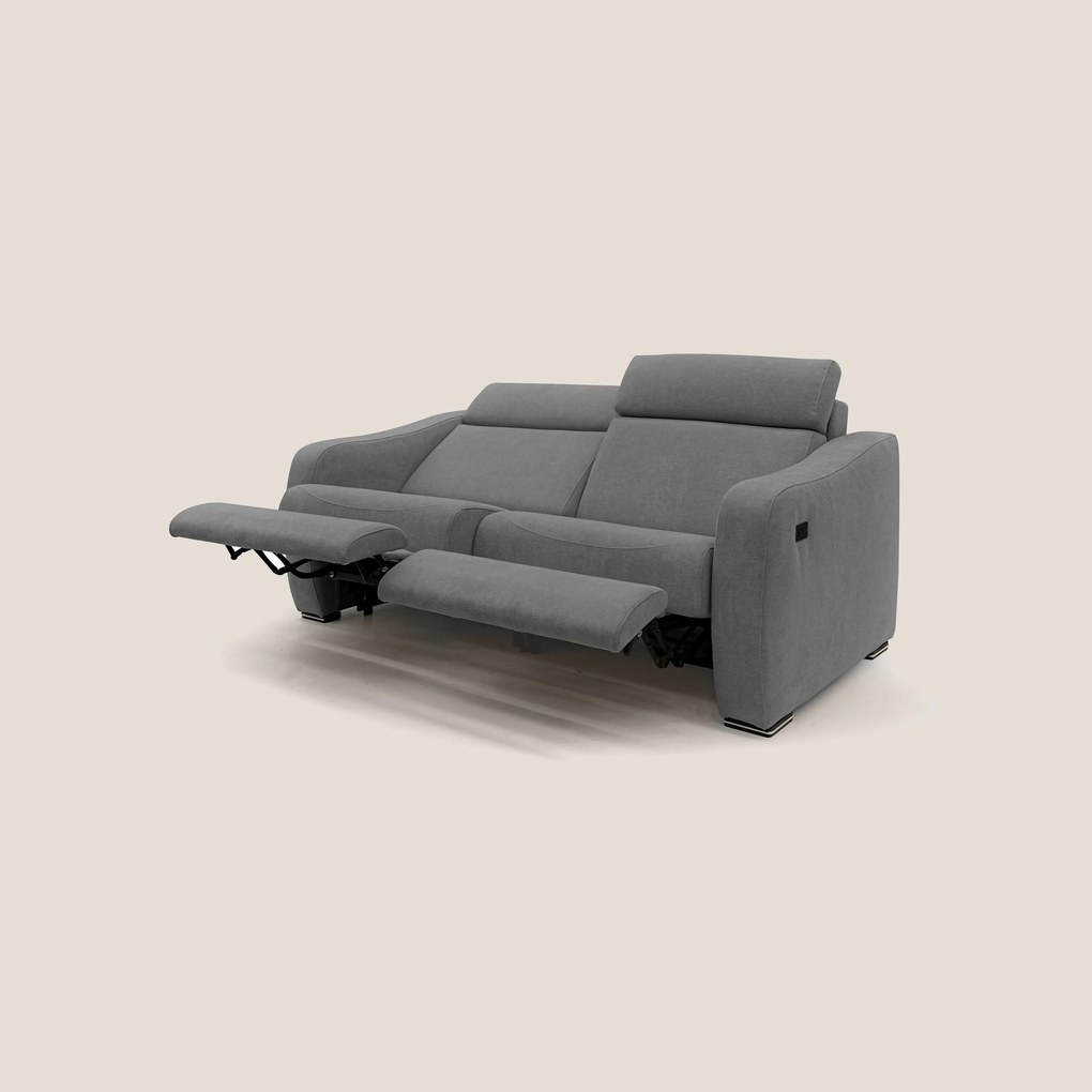 Gummy Divano con meccanismo relax elettrico grigio