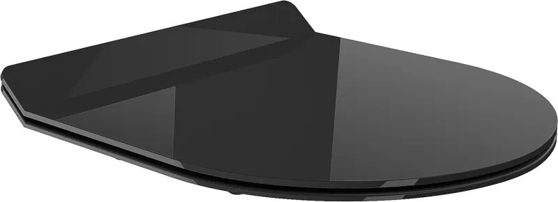 Mexen Lena tavoletta con chiusura rallentata slim, duroplast, nero lucido - 39242070