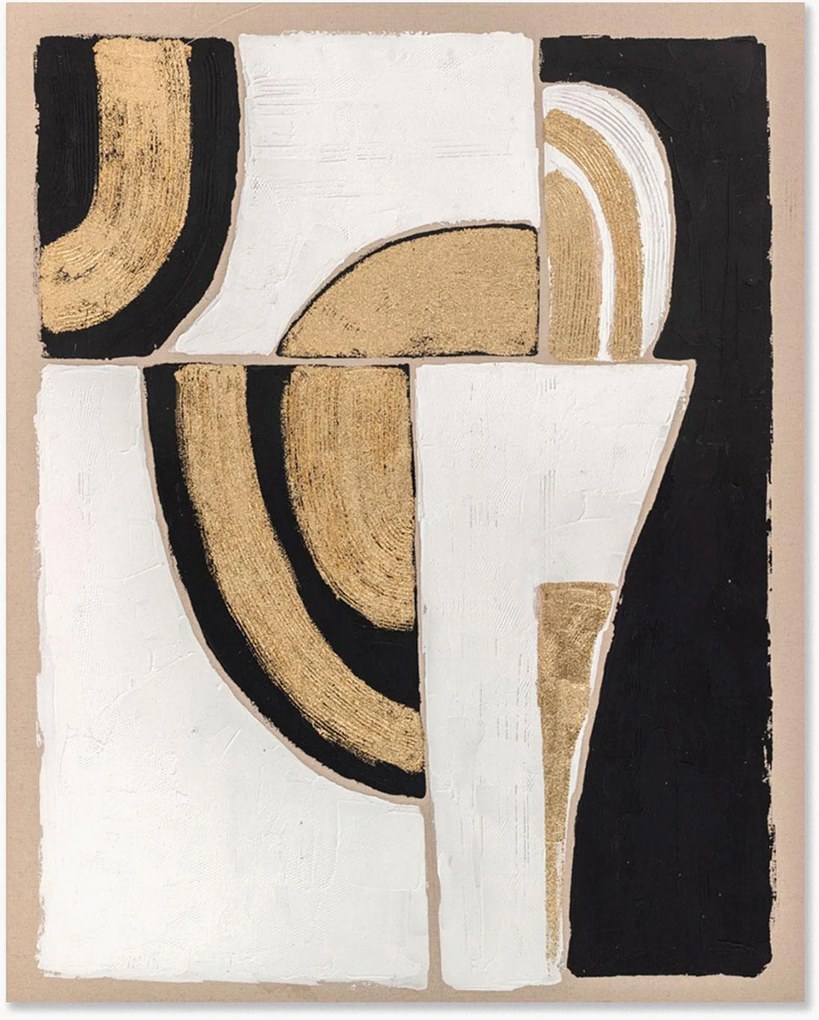 Quadro su tela dipinto a mano Black and Gold