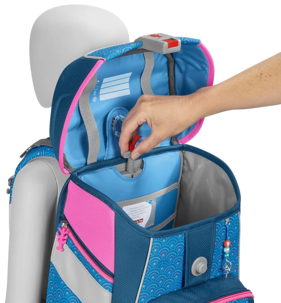 Zaino scuola SPACE - set da 5 pezzi, Step by Step Dolphin Pippa