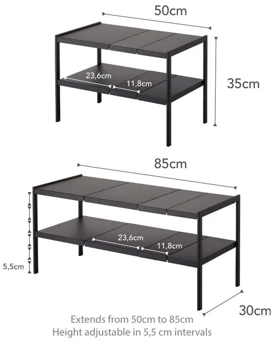 Ripiano aggiuntivo in metallo Tower - YAMAZAKI