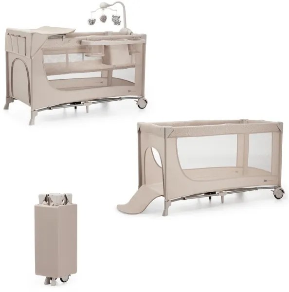 KINDERKRAFT - Culla da viaggio JOY 2 con accessori beige