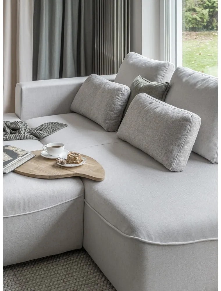 Divano letto angolare crema (a U) Homely Tommy - Miuform