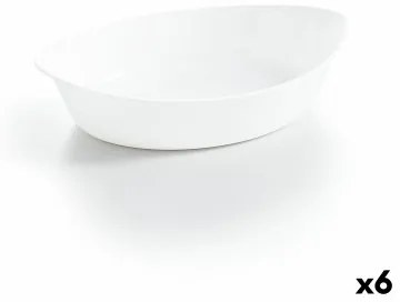 Teglia da Cucina Luminarc Smart Cuisine Ovale Bianco Vetro 25 x 15 cm (6 Unità)