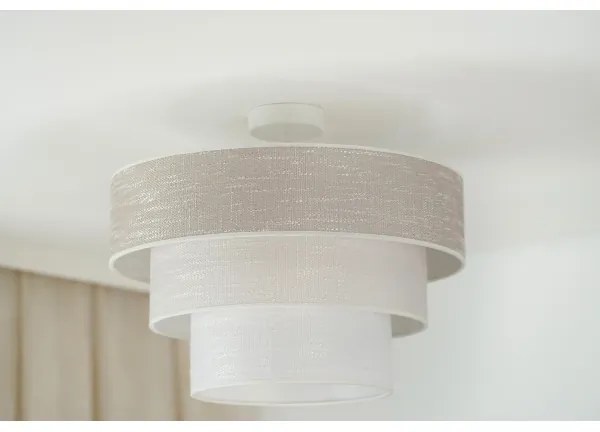 Brilagi - Lampadario a plafone ALASKA LUNETA 1xE27/15W/230V diametro 45 cm grigio/color crema