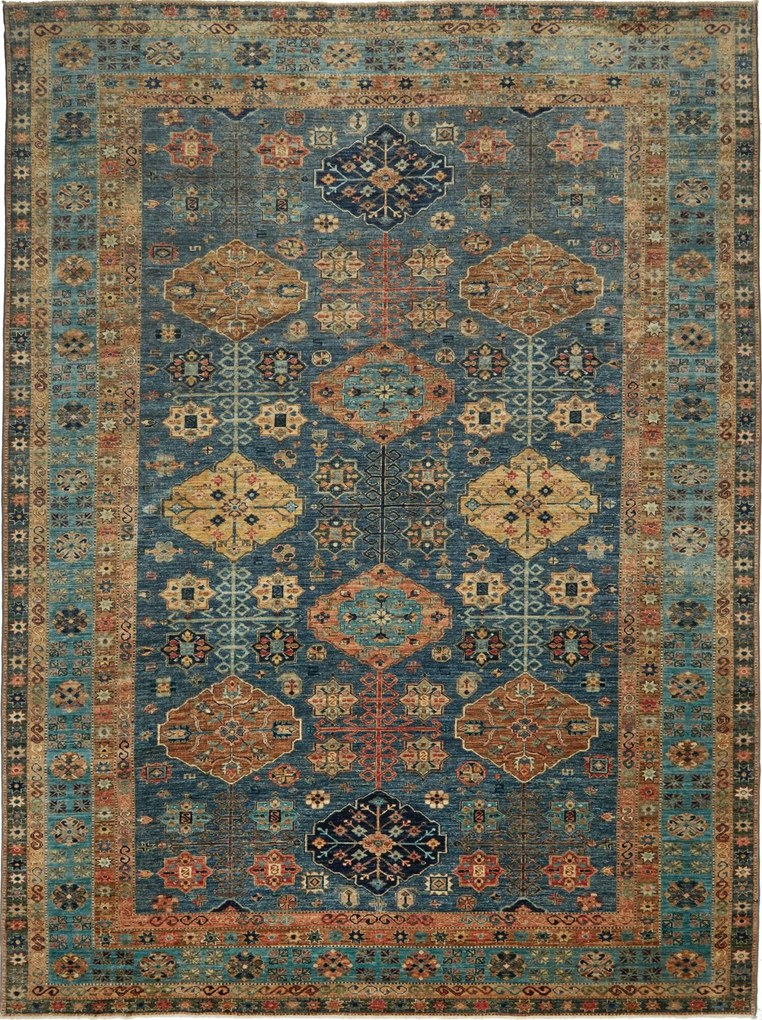 Kazak Tappeto orientale 370 x 280 Giallo (Pakistan) Annodato A Mano
