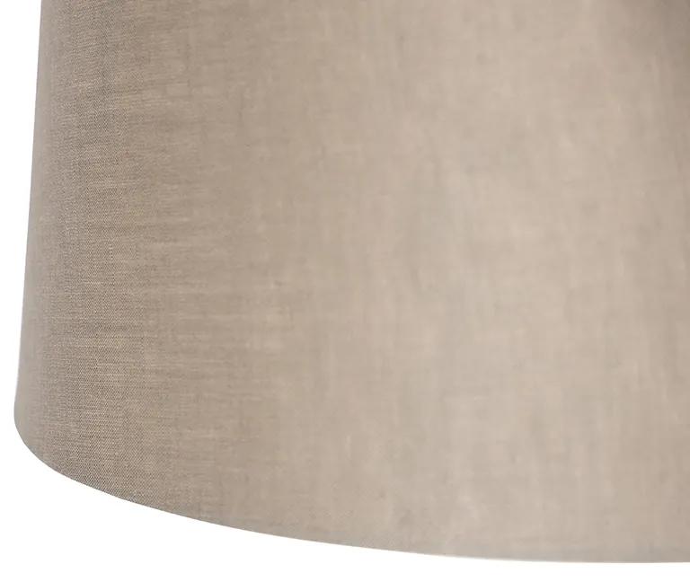 Lampada a sospensione in lino visone paralumi 35 cm - BLITZ II Staal