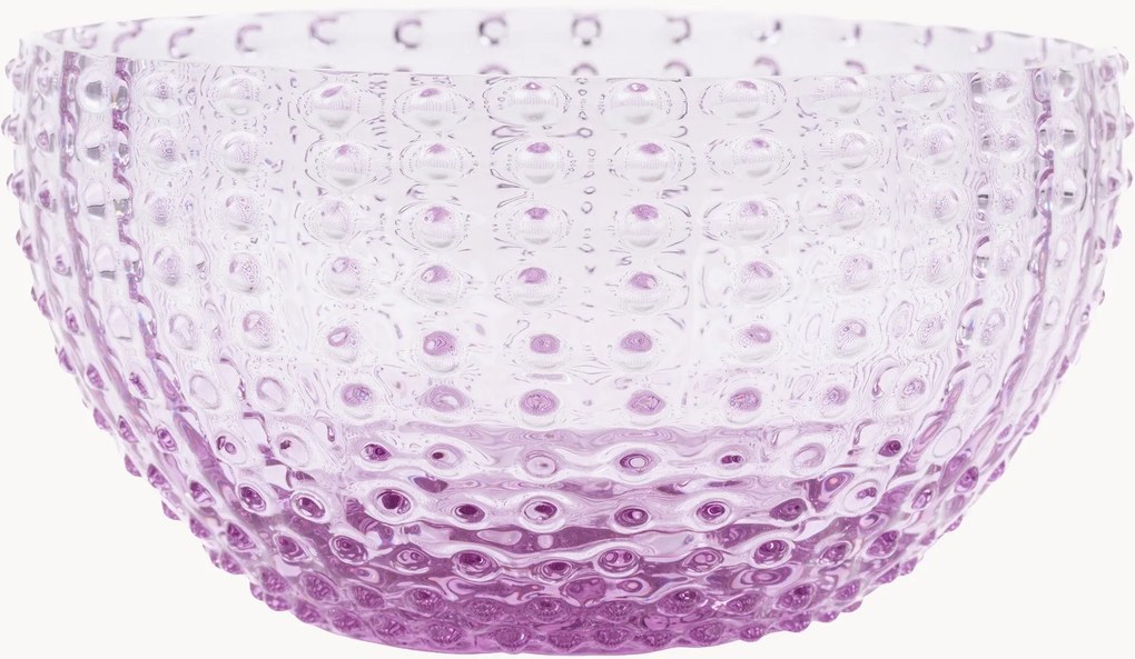 Ciotola in vetro soffiato Hobnail