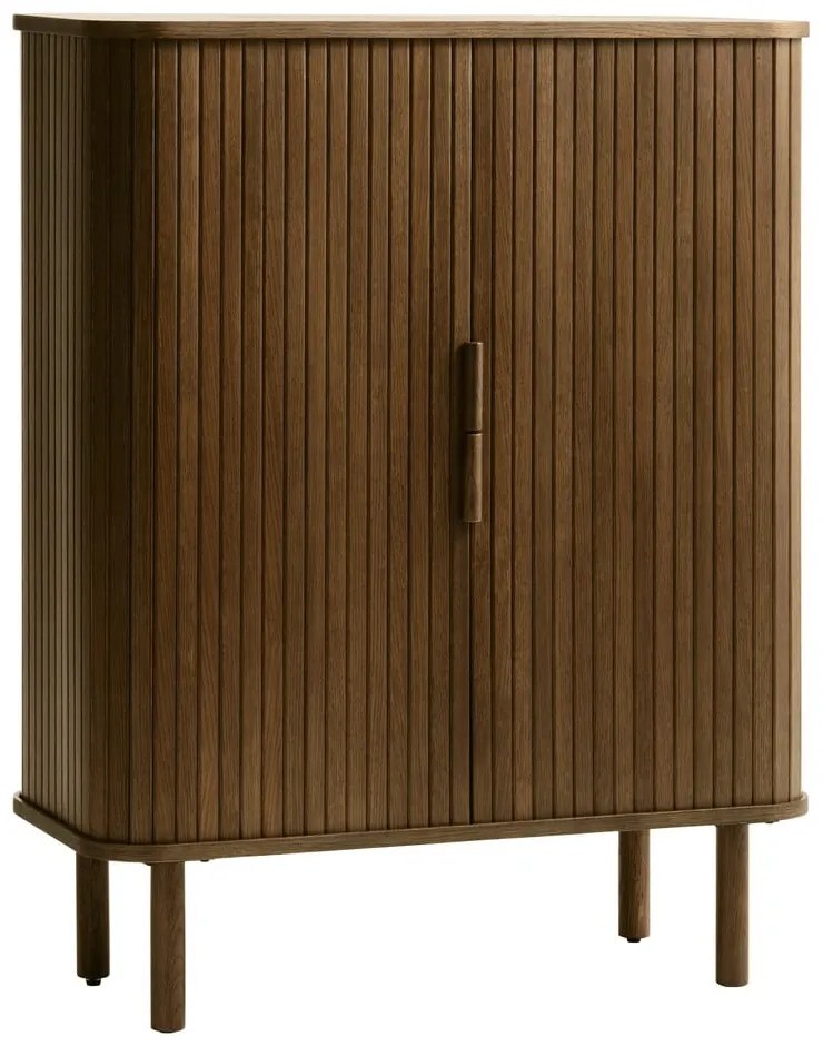 Mobile marrone in rovere con ante scorrevoli 113x90 cm Cavo - Unique Furniture