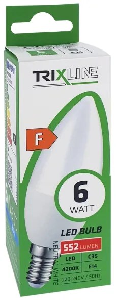 Lampadina LED C35 E14/6W/230V 4200K