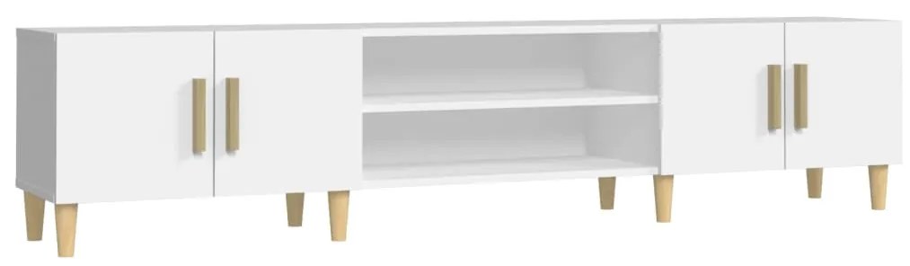 Mobile porta tv bianco 180x31,5x40 cm in legno multistrato