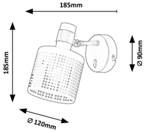 Rabalux - Applique 1xE27/9W/230V