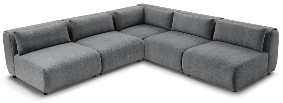Divano angolare grigio (variabile) Jeanne - Bobochic Paris
