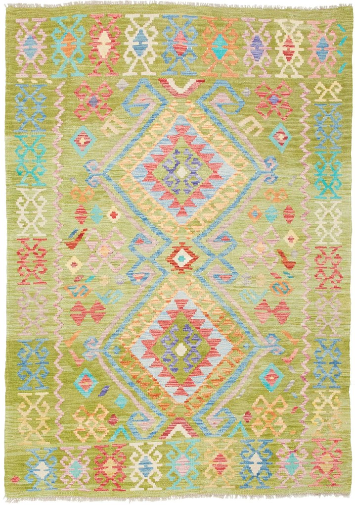 Kilim Tappeto 190x130 (Pakistan) Tessuto A Mano