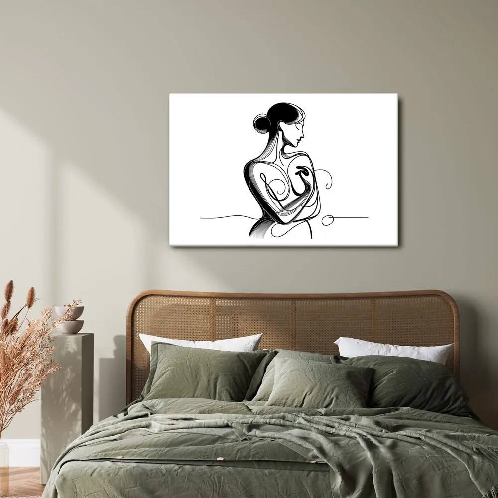 Quadro su tela – Corpo femminile in linee artistiche