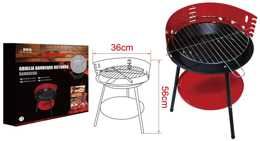 Griglia Barbecue Rotondo BBQ Carbon D36mm X H56mm