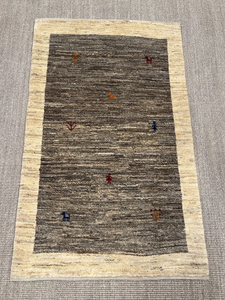 Gabbeh Tappeto 130x80 Marrone (Iran) Annodato A Mano