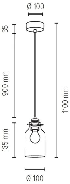 Spot-Light 1760174 - Lampadario a sospensione con filo ALESSANDRO 1xE27/60W/230V
