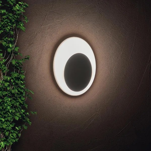 Applique 17x5 cm SHELL in alluminio Nero