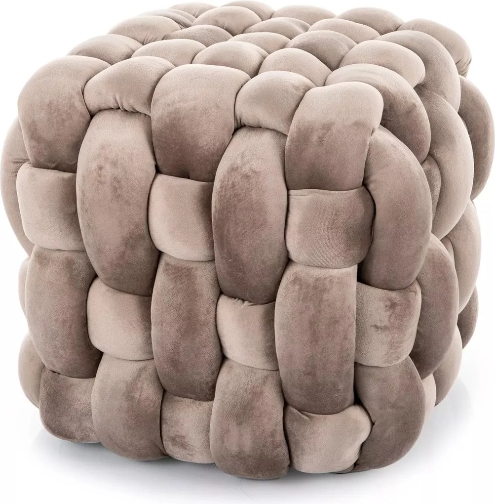 Pouf Faris Velvet – velluto beige scuro (tap. 251)