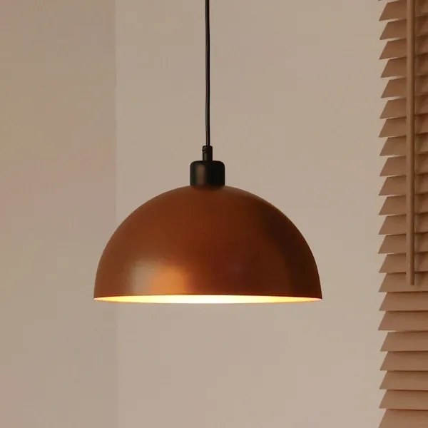 Duolla - Lampada a sospensione su cavo IRONLINE 1xE27/15W/230V Ø 27 cm rame/nero