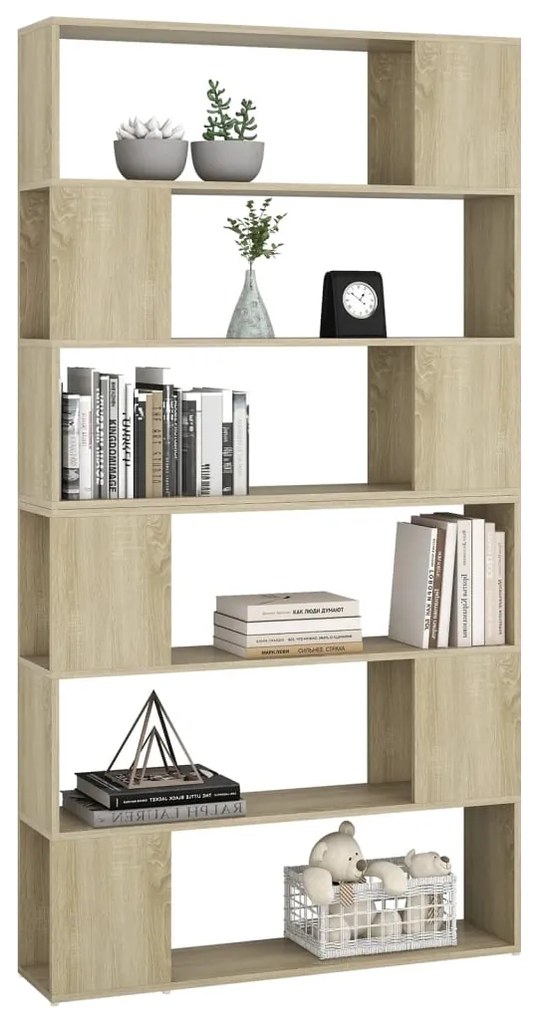 Libreria/Divisorio Rovere Sonoma 100x24x188 cm