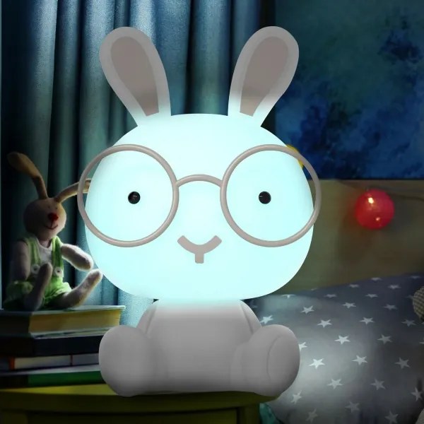 Lampada notturna LED RGBW dimmerabile 2,5W/230V con coniglio bianco