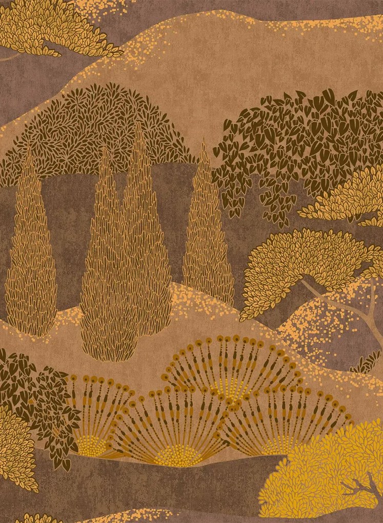Coordonne Carta da parati Jardin Japones - Curry