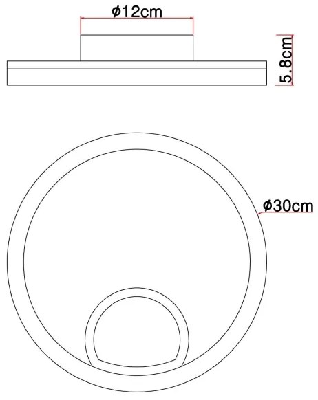 Globo 67298D - Plafoniera LED BEATRIX LED/12W/230V