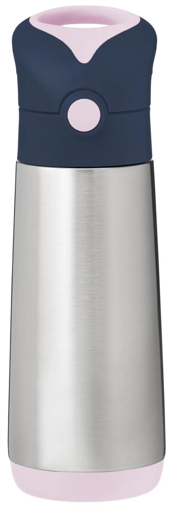 Bottiglia termica con cannuccia 500 ml – indaco/rosa