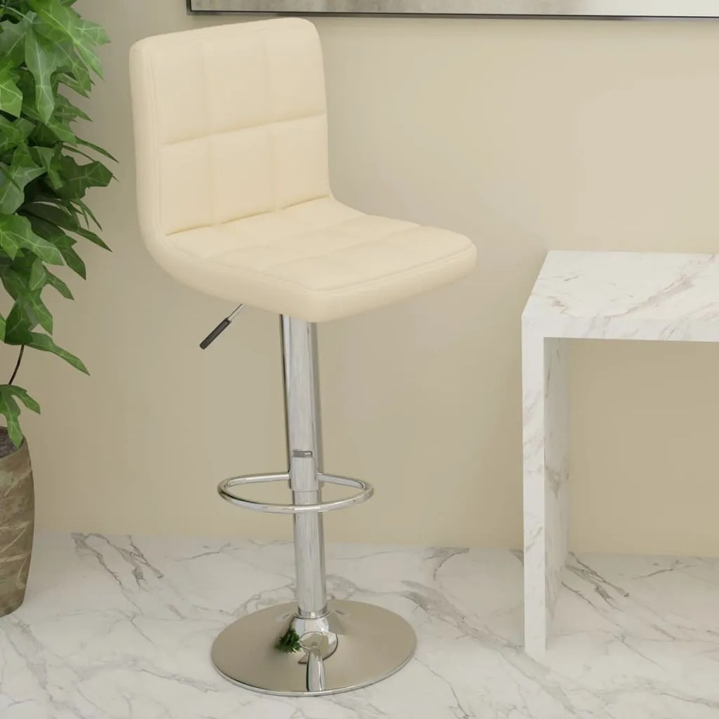 Sgabello Da Bar Crema İn Similpelle /
