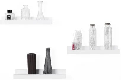 Set di 3 mensole da parete SHELFY bianche