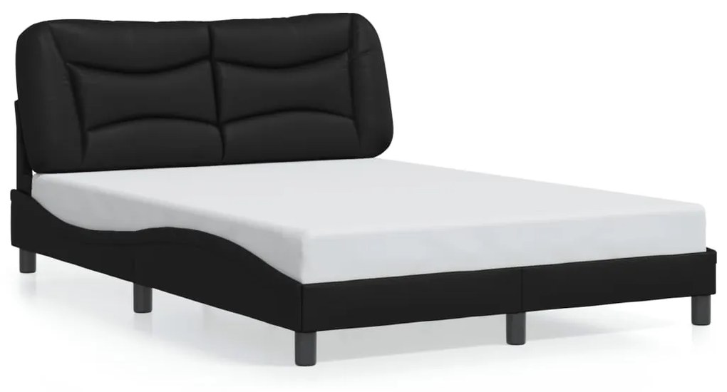 Giroletto Con Luci Led Nero 140x190 Cm İn Similpelle /