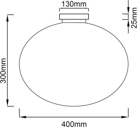 Open Design OR81169 - Plafoniera PALLA 1xE27/12W/230V Ø 40 cm cromo lucido