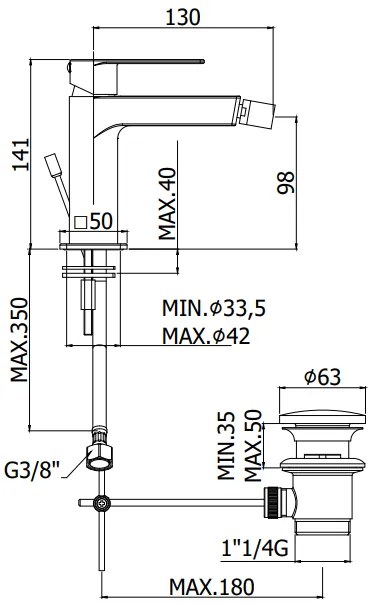 Paffoni Tango Ta131cr Miscelatore Bidet Senza Piletta Cromo