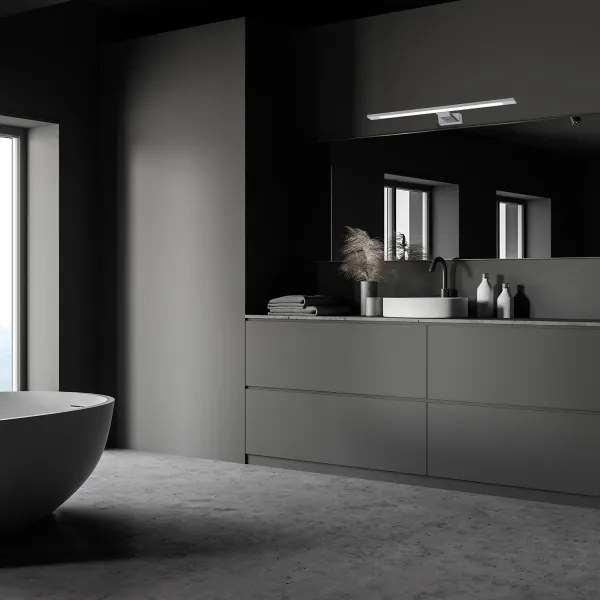 Applique LED per specchio da bagno SHINE, 12W/230V, 60 cm, IP44, cromo lucido