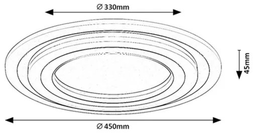 Rabalux 71315 - Plafoniera LED dimmerabile da soffitto TANELI 56W/230V 3000/4000/6000K finitura cromata + telecomando