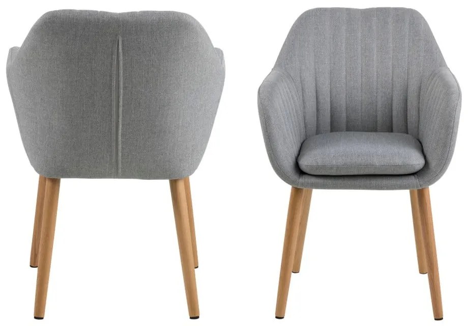 Sedia da pranzo grigio chiaro Emilia - Actona