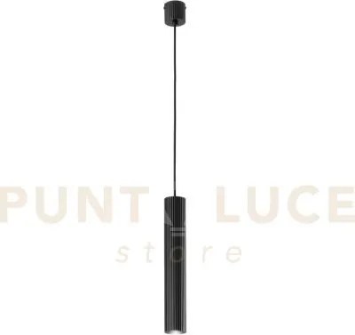 Lampadario a sospensione lord nera in acciaio e alluminio 1 luce at...