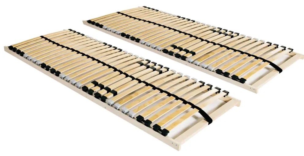 Reti A Doghe 2 Pz 7 Zone Con 28 Doghe İn Legno 70x200 Cm /