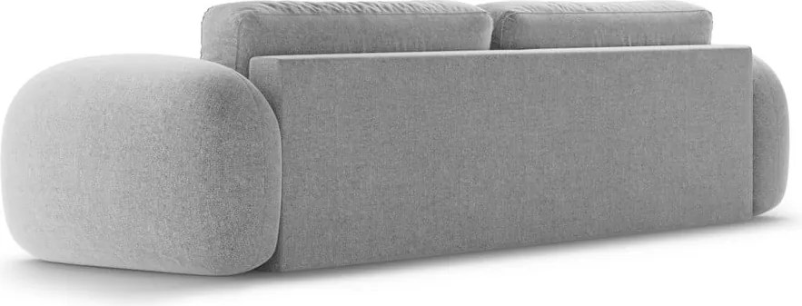 Divano grigio chiaro allungabile/con contenitore con rivestimento in ciniglia 262 cm Tonale – Cosmopolitan Design