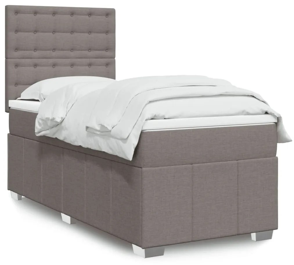 Giroletto A Molle Con Materasso Tortora 90x190 Cm İn Tessuto /