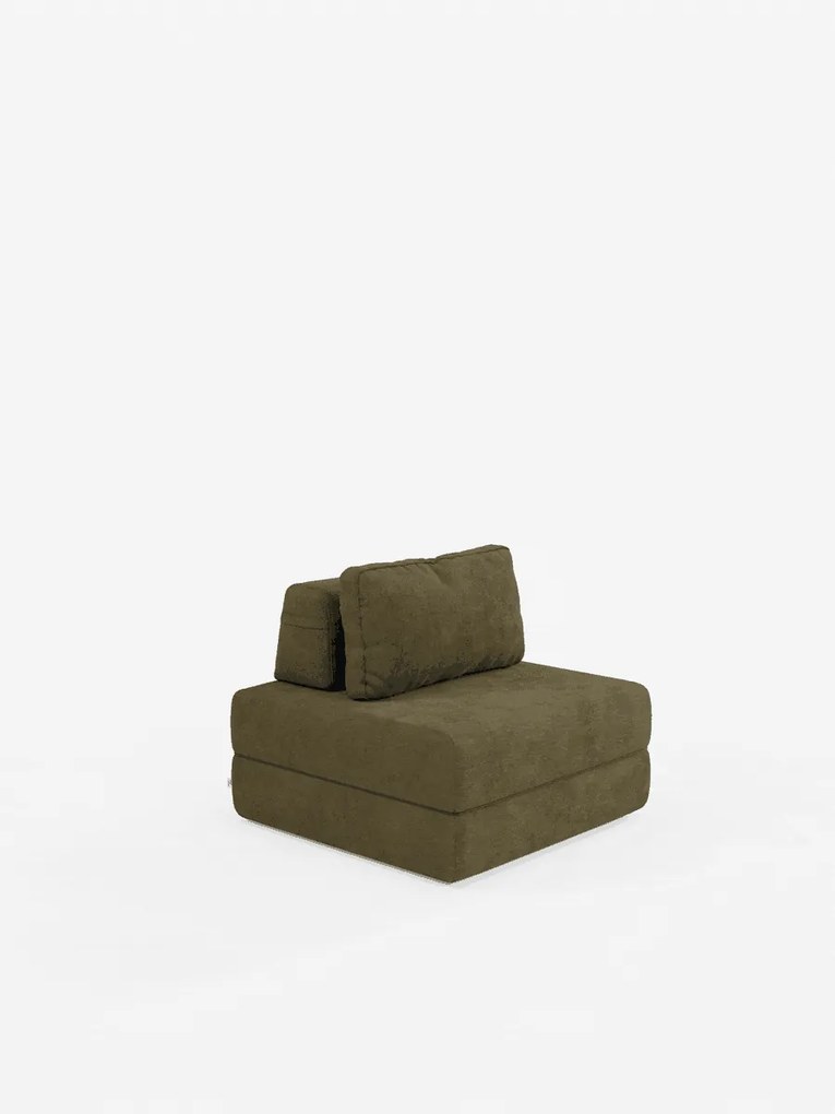 Rift poltrona letto con materasso alto 24 cm e memory foam - schienale mobile e tessuto smacchiabile T31