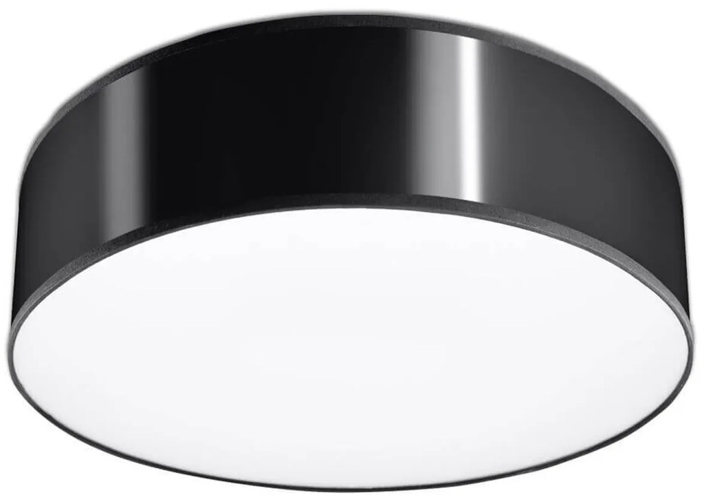 Plafoniera da Soffitto Tonda in PVC 2xE27 ARENA 35 Nera da interno