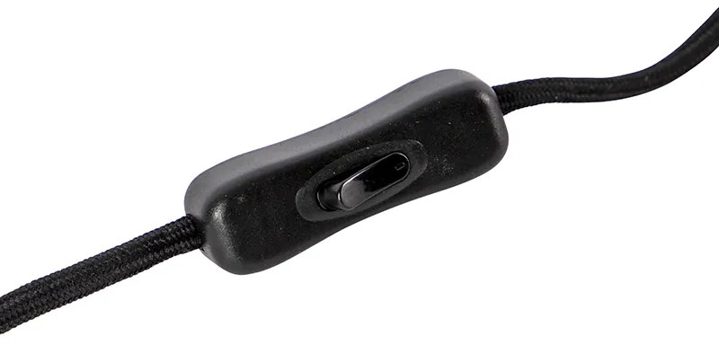 Lampada da tavolo di design nera con vetro fumé - Dome