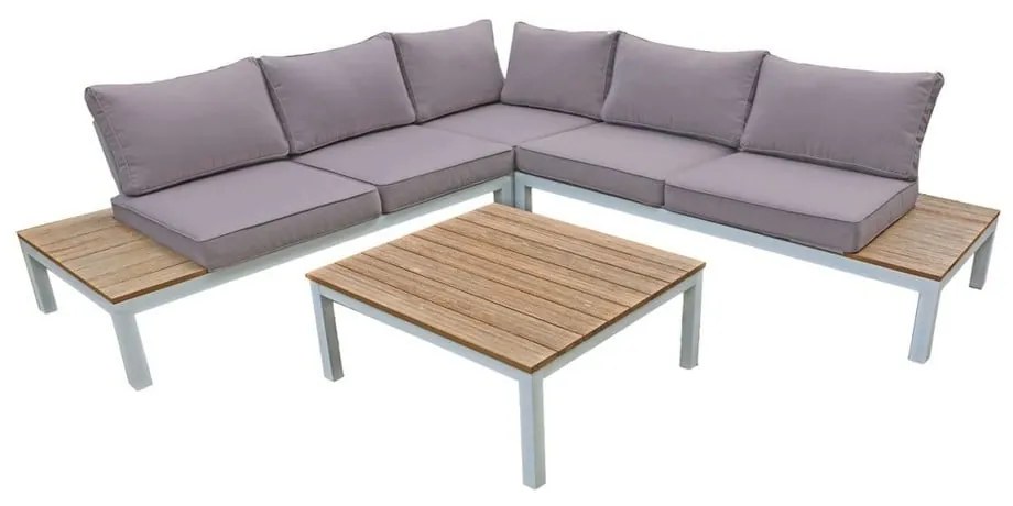 Divano angolare da giardino con tavolo contenitore Valentina - Garden Pleasure