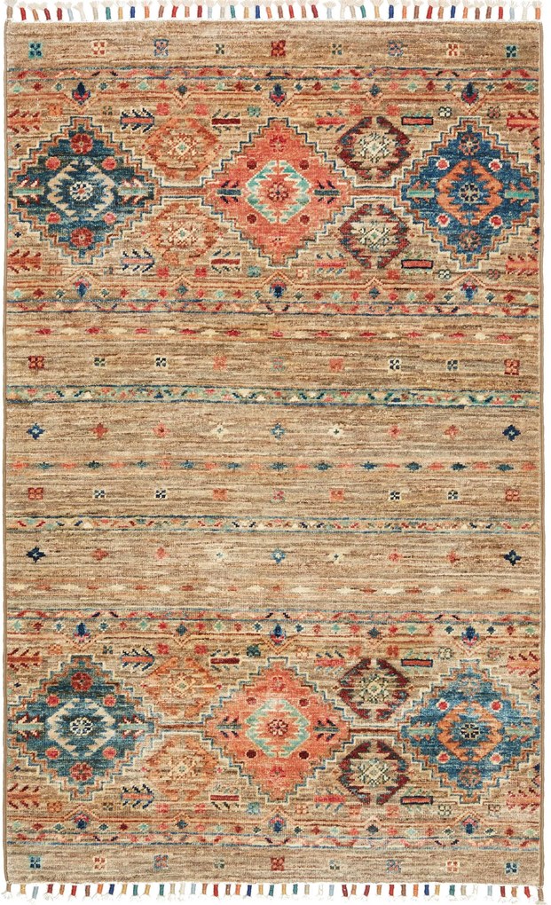 Samarkand Tappeto 80 x 120 Grigio (Pakistan) Annodato A Mano