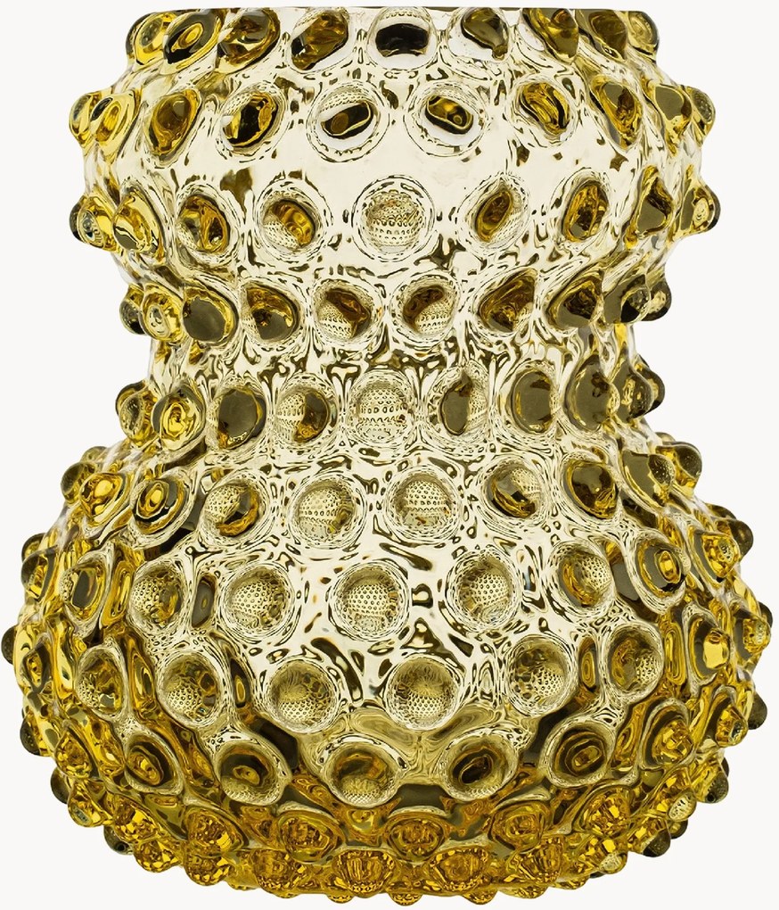 Vaso in vetro soffiato Hobnail Birdie, alt. 13 cm