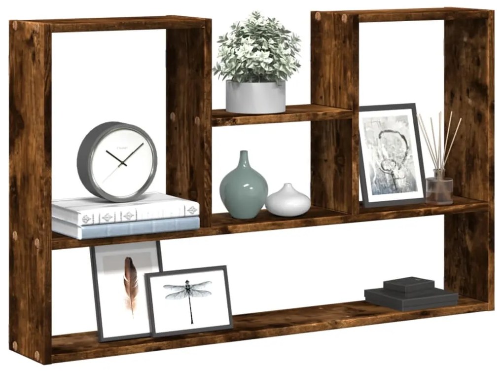 Mensola A Muro Rovere Fumo 99x15x60 Cm İn Truciolato /